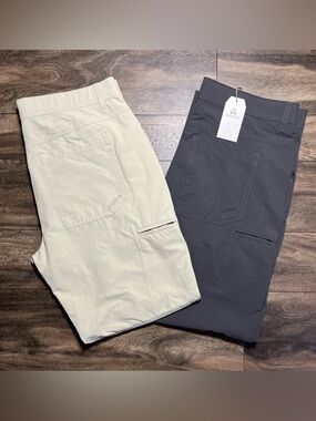 Ascend Explorer 5 Pocket Performance Hiking Pantsd Men's 34x30 Lot x2 Gray & Tan